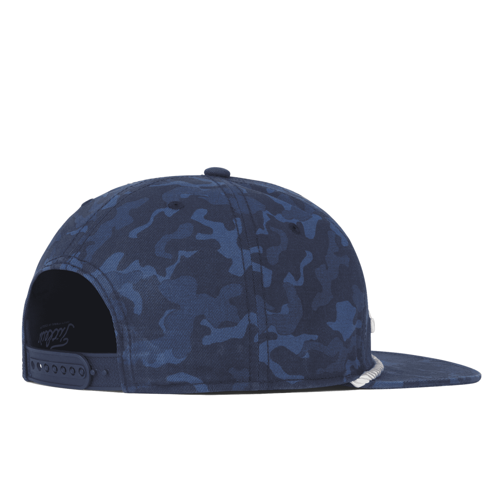 Navy Camo Cotton Rope Flat Bill
