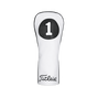 White and Black Leather Headcover