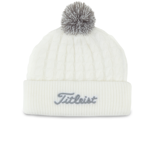Cable Knit Pom Pom Golf Beanie Titleist Winter Hats