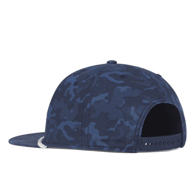 Navy Camo Cotton Rope Flat Bill Titleist Golf Hat
