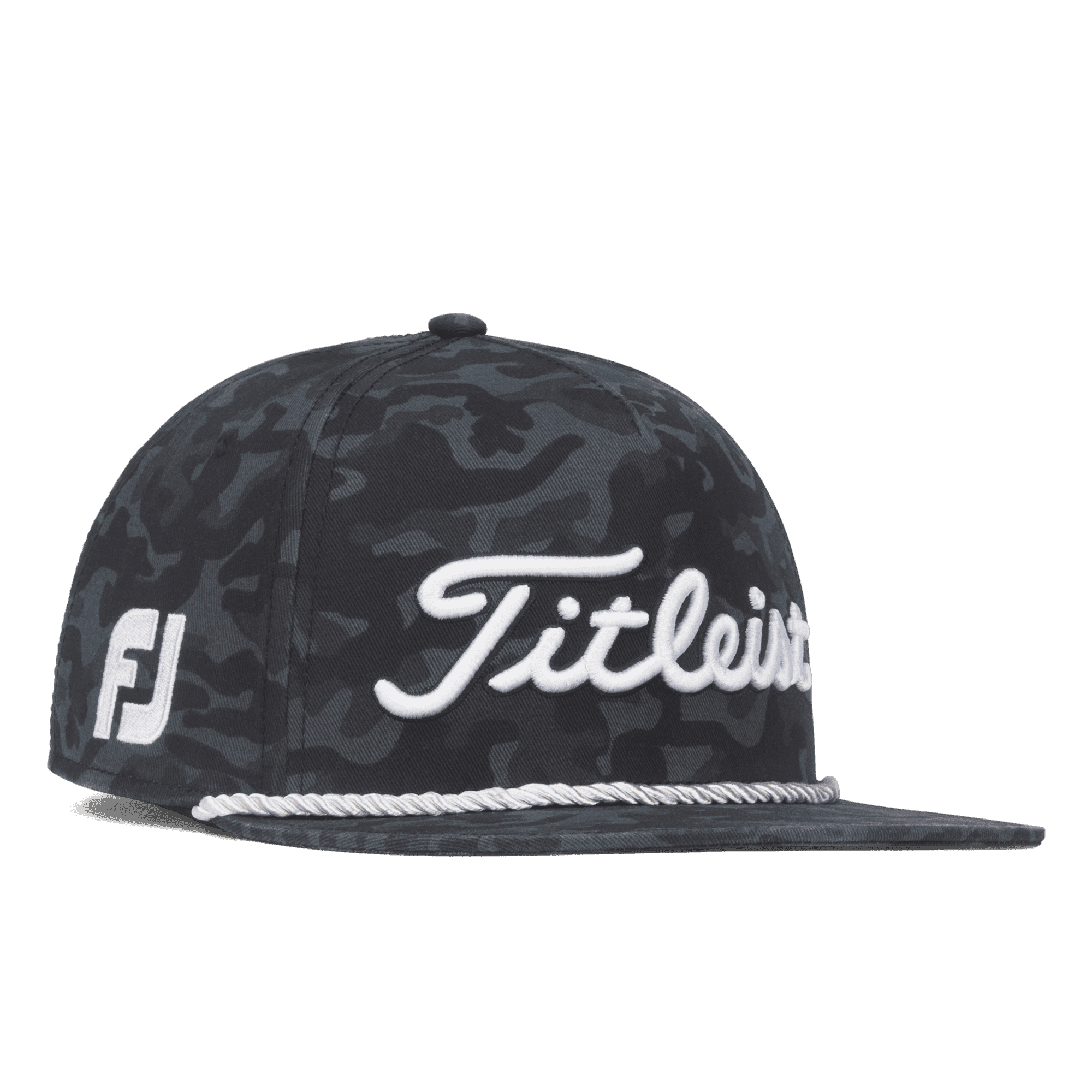 Black Camo Tour Cotton Rope Flat Bill