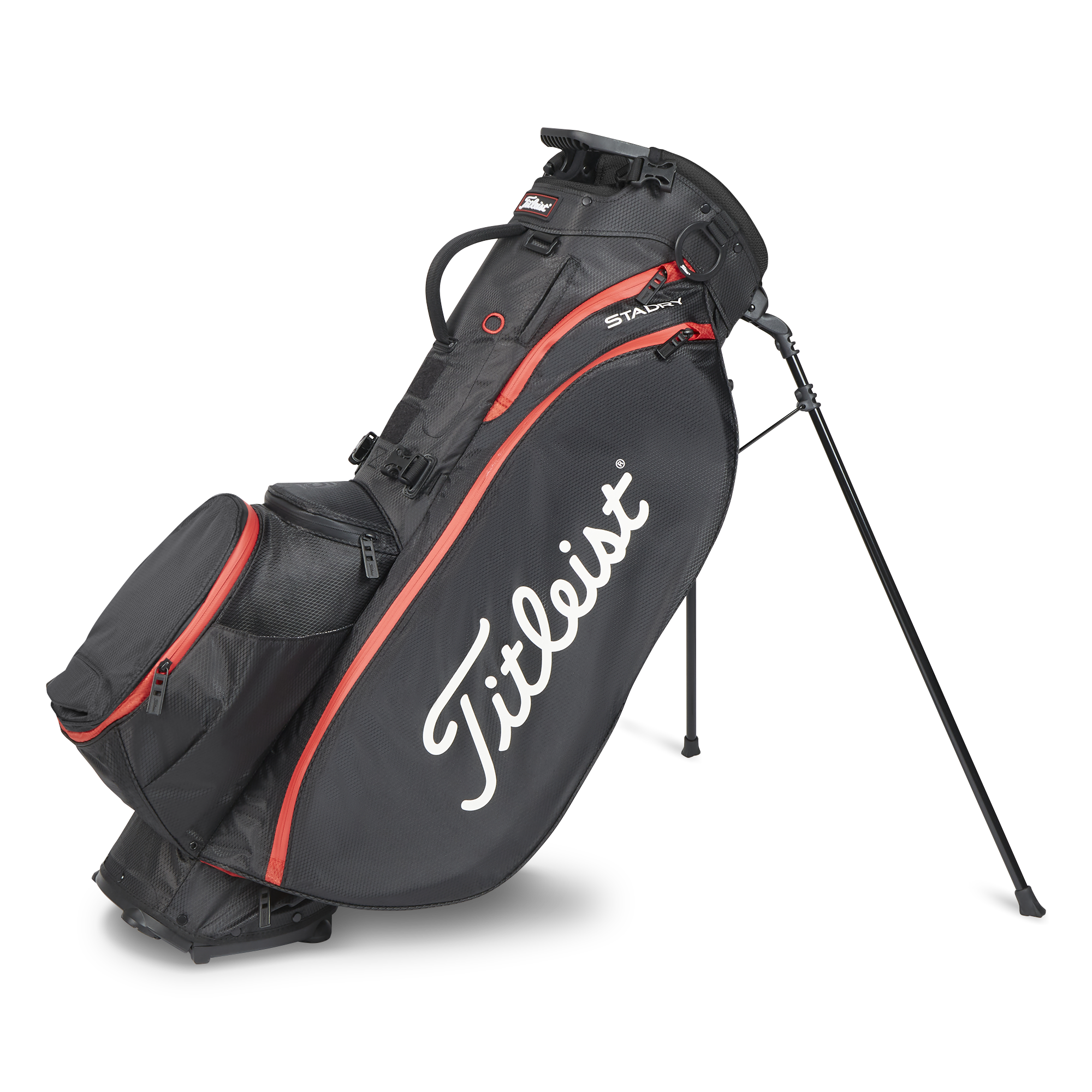 Titleist Official Players 5 StaDry in Black and Black and Red