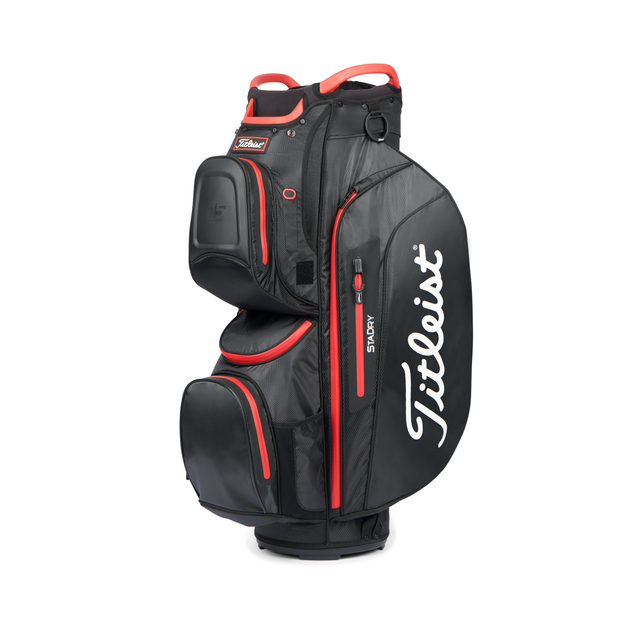 Titleist Official Cart 15 StaDry in Black and Black and Red