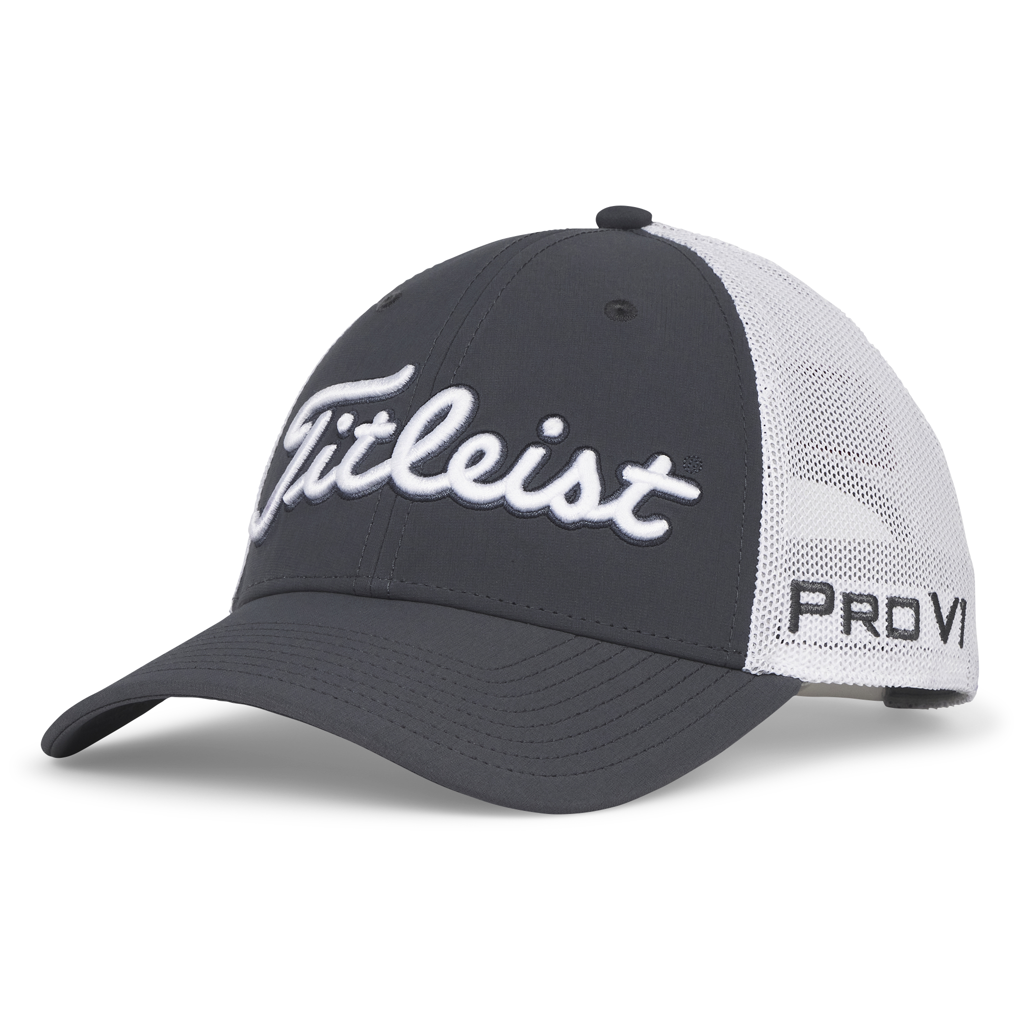 Titleist Official Tour Performance Mesh Hat in CHARWHT