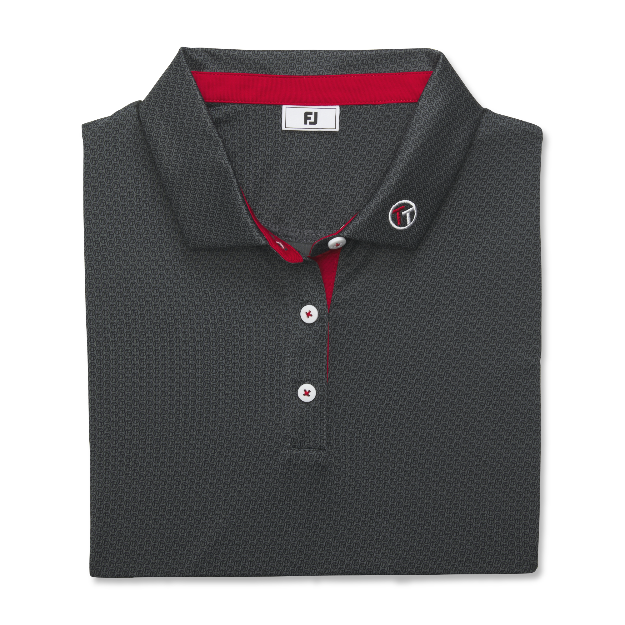 Team Titleist Official Women's Print Lisle Polo in Black