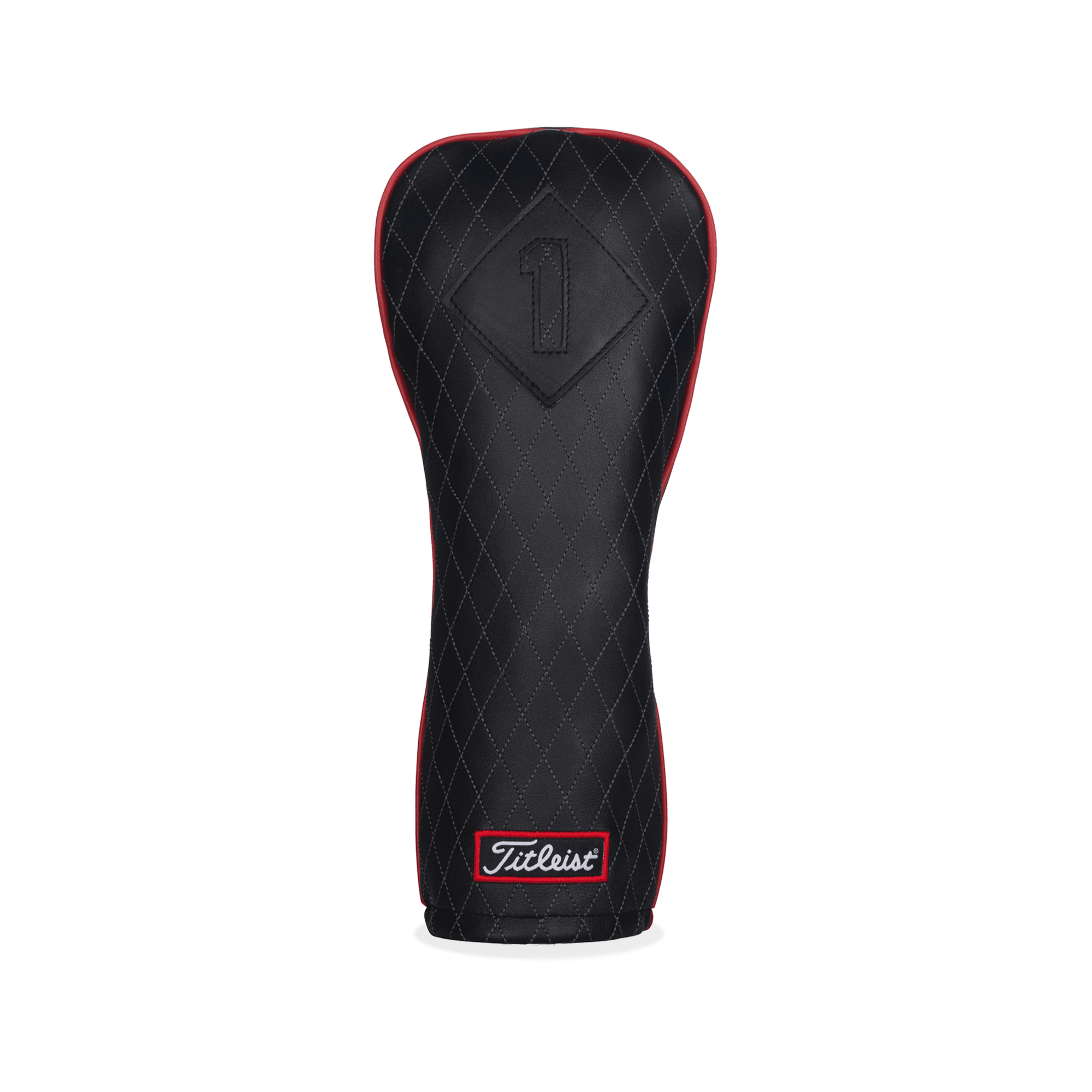 Titleist Official Jet Black Leather Headcover in Black/Black/Red