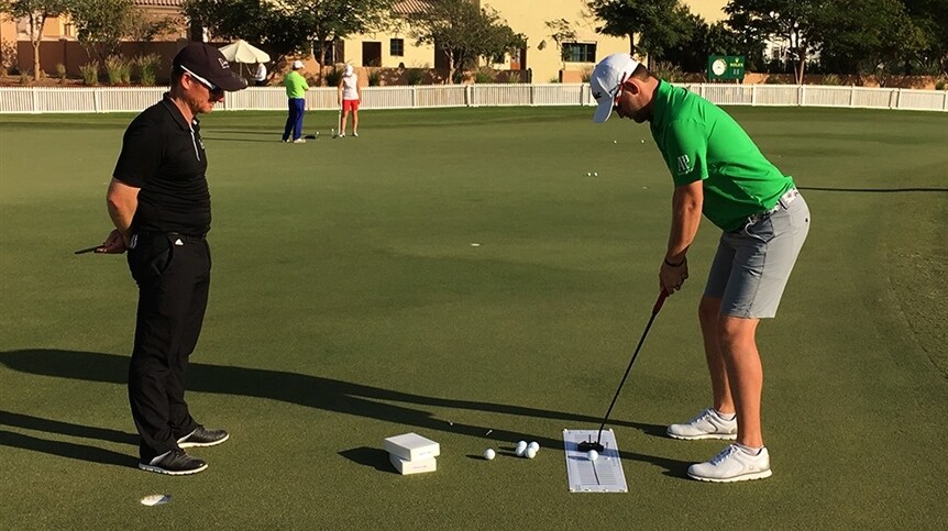 And then it&#39;s off to the practice green to...