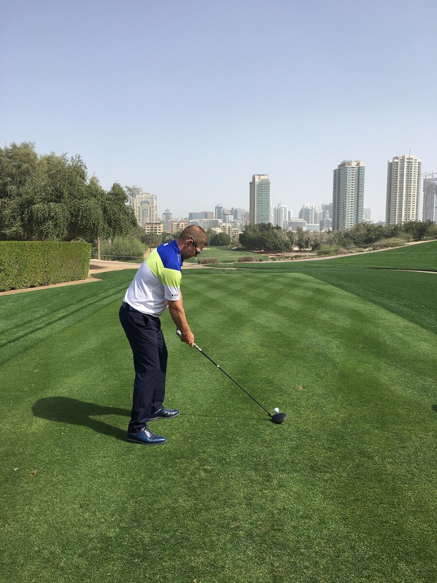 Staffer Stephen Gallacher takes to the course for...