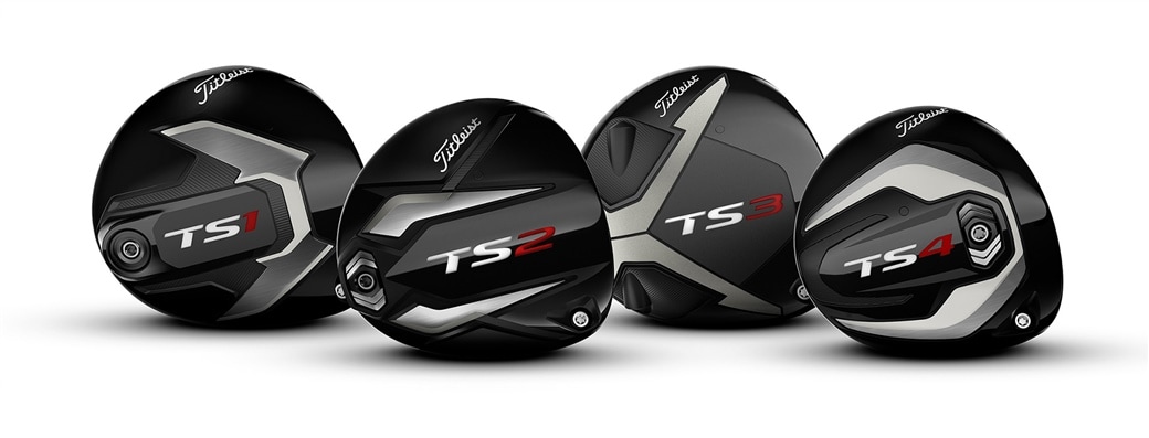 Photo of Titleist TS family of drivers - TS1, TS2, TS3 and TS4, all designed to bring more speed to your golf game