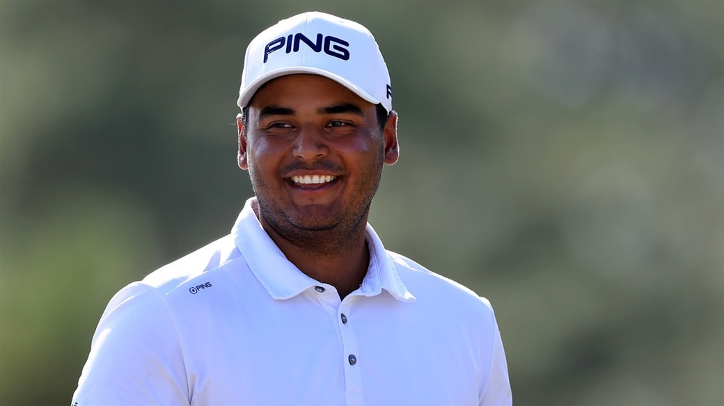 Sebastian Munoz smiles after holing the wining putt with his Pro V1 golf ball at the Sanford Farms Championship.