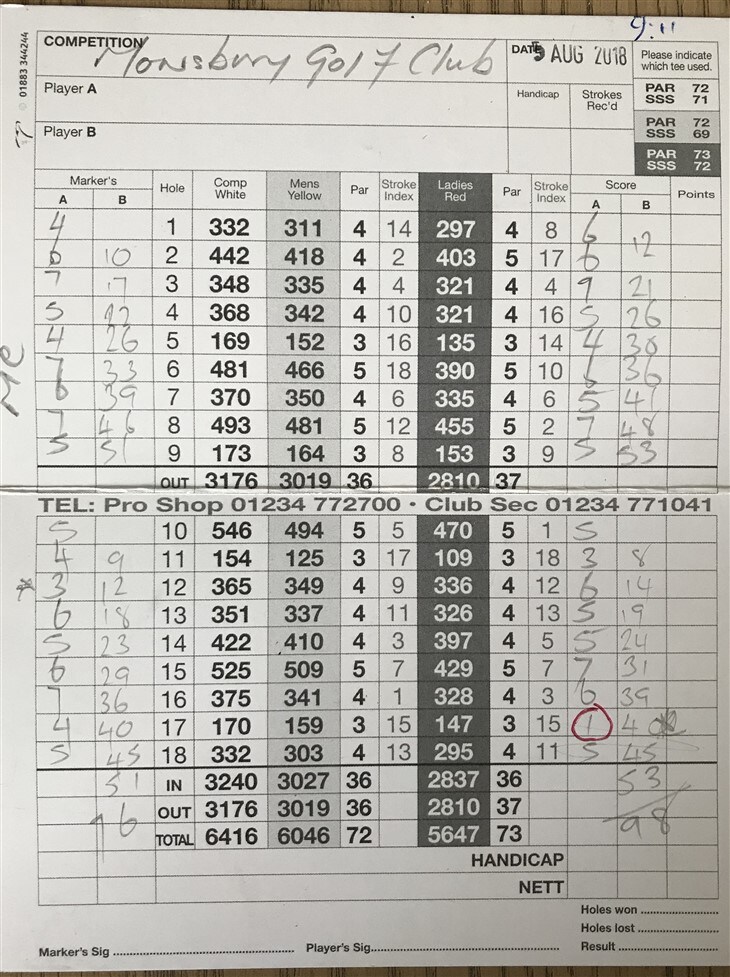 Sean’s hole in one